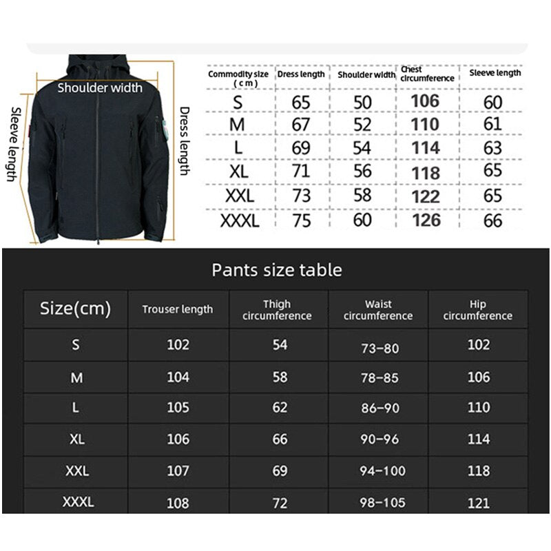 Winter Autumn Fleece Men Jacket Military Tactical Waterproof Suit Outdoor Fishi image 9