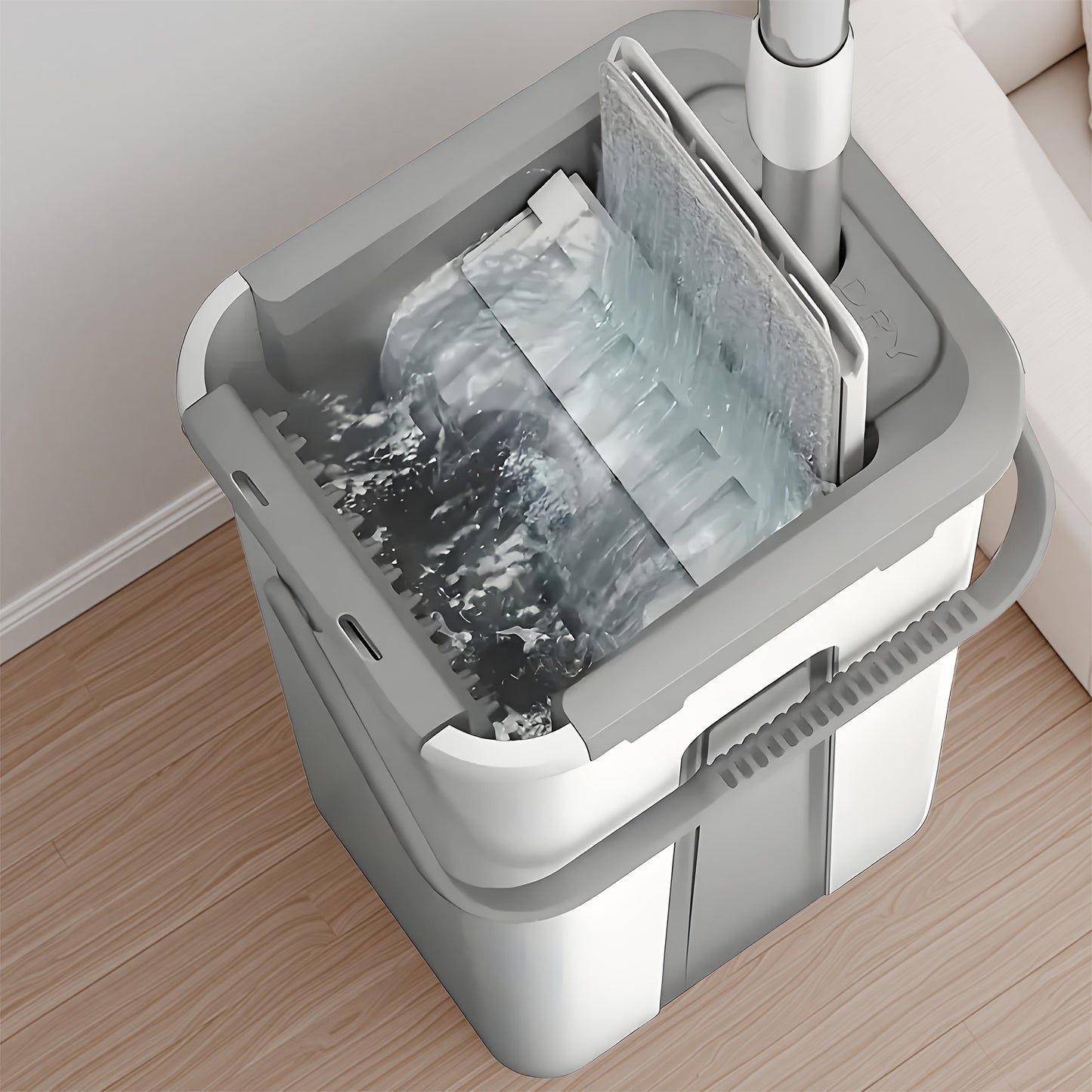 2/4pcs Magic Mop and Bucket Set “ Spin 360 Flat Mop, Wet Dry Cleaning Tool for image 5