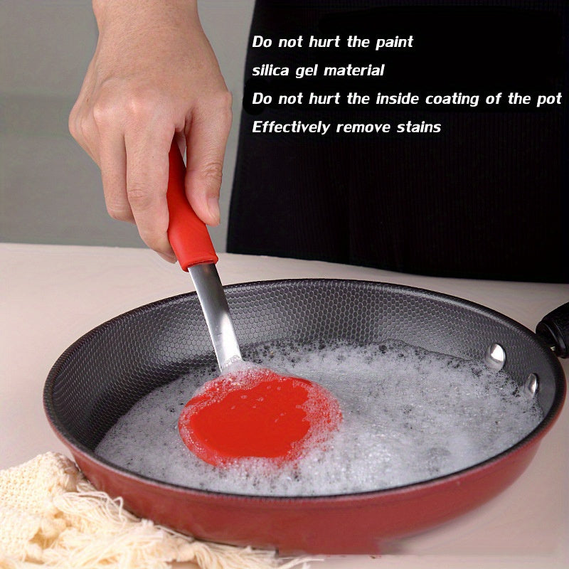 1pc, Silicone dishwashing brush, non stick, special silicone spatula, kitchen u image 8