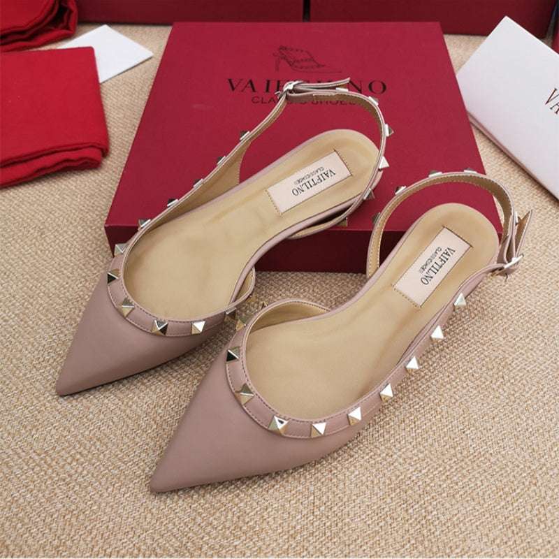 Women 2024 Trend Luxury Leather Flat Shoes Summer Women High-Quality Sandal