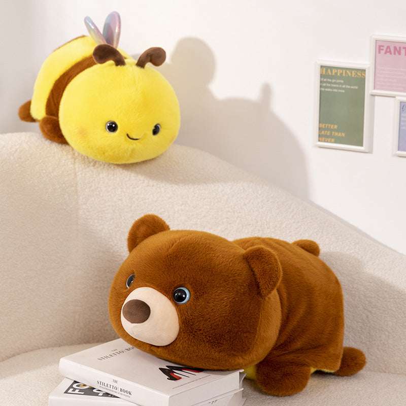 Reversible Animal Doll Enhances into Bear,Shark,Flip Panda Racoon Plush T