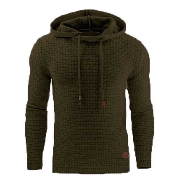Warm Men'solid Color Casual Hoodie Oversize Sweatshirt Sweatshirt With Zipper