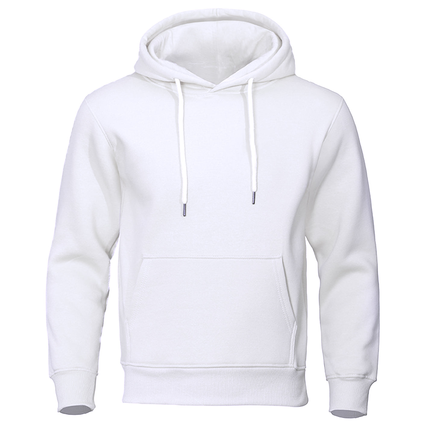 Solid Color Men Hoodies Fleece Warm Men's Sweatshirt Fashion Streetwear Casual M