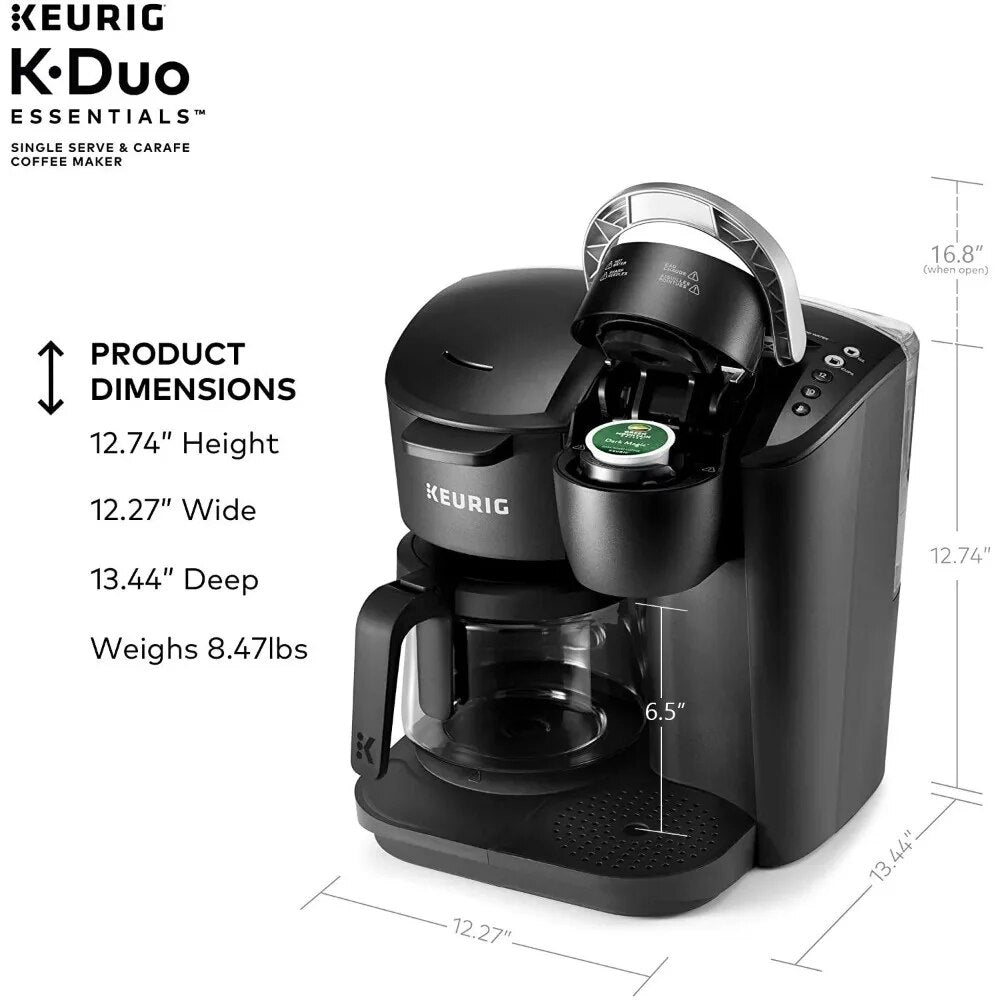 2023 New Keurig K-Duo Essentials Single-Serve K-Cup Pod Coffee Maker, Black image 6