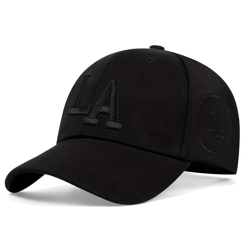Unisex La Letter Embroidery Baseball Caps Spring and Autumn Outdoor Adjustable
