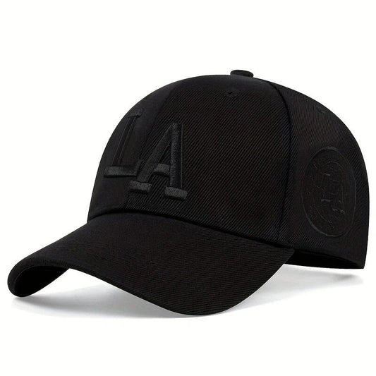 Unisex La Letter Embroidery Baseball Caps Spring and Autumn Outdoor Adjustable
