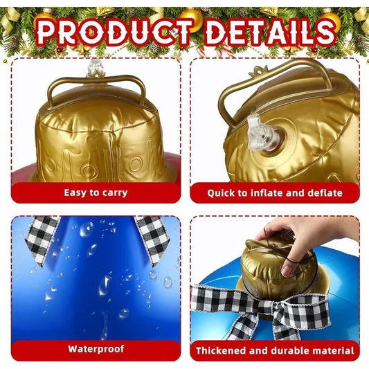 18 Pcs 18 Inch Inflatable Christmas Balls 6 Colors Outdoor Christmas Decoration