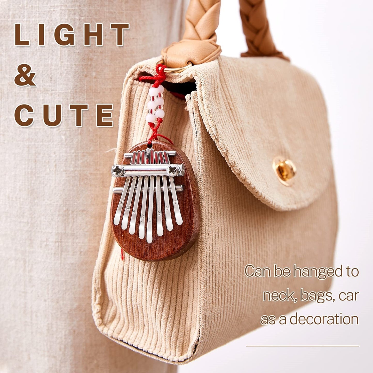 Mini Kalimba 8 Key Thumb Piano 1 Pack Water Drop Style Instrument Portable image 6