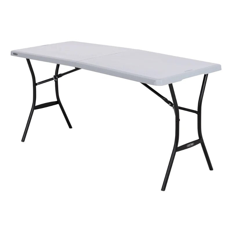 5-ft Fold-in-Half Table, Gray (80861) image 5