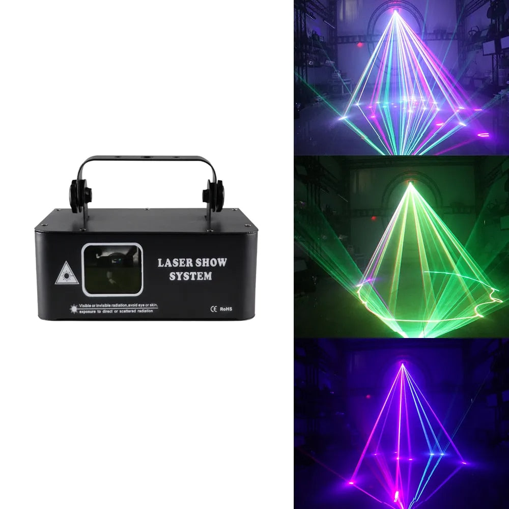 500mW Laser Light Holiday Stage Device 90-240V RGB 3D DJ EquipMen'st Disco Chris