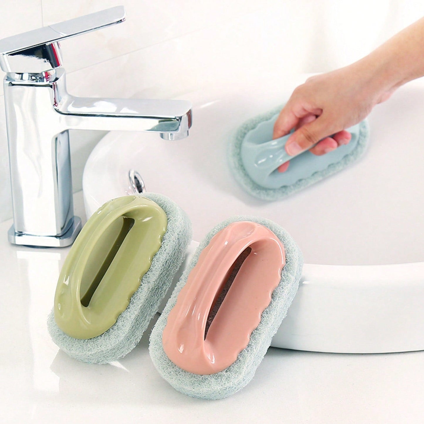 Multifunctional Cleaning Brush With Long Handle - Heavy Duty Scrubber For Bathtub, Kitchen, Pots & Dishes