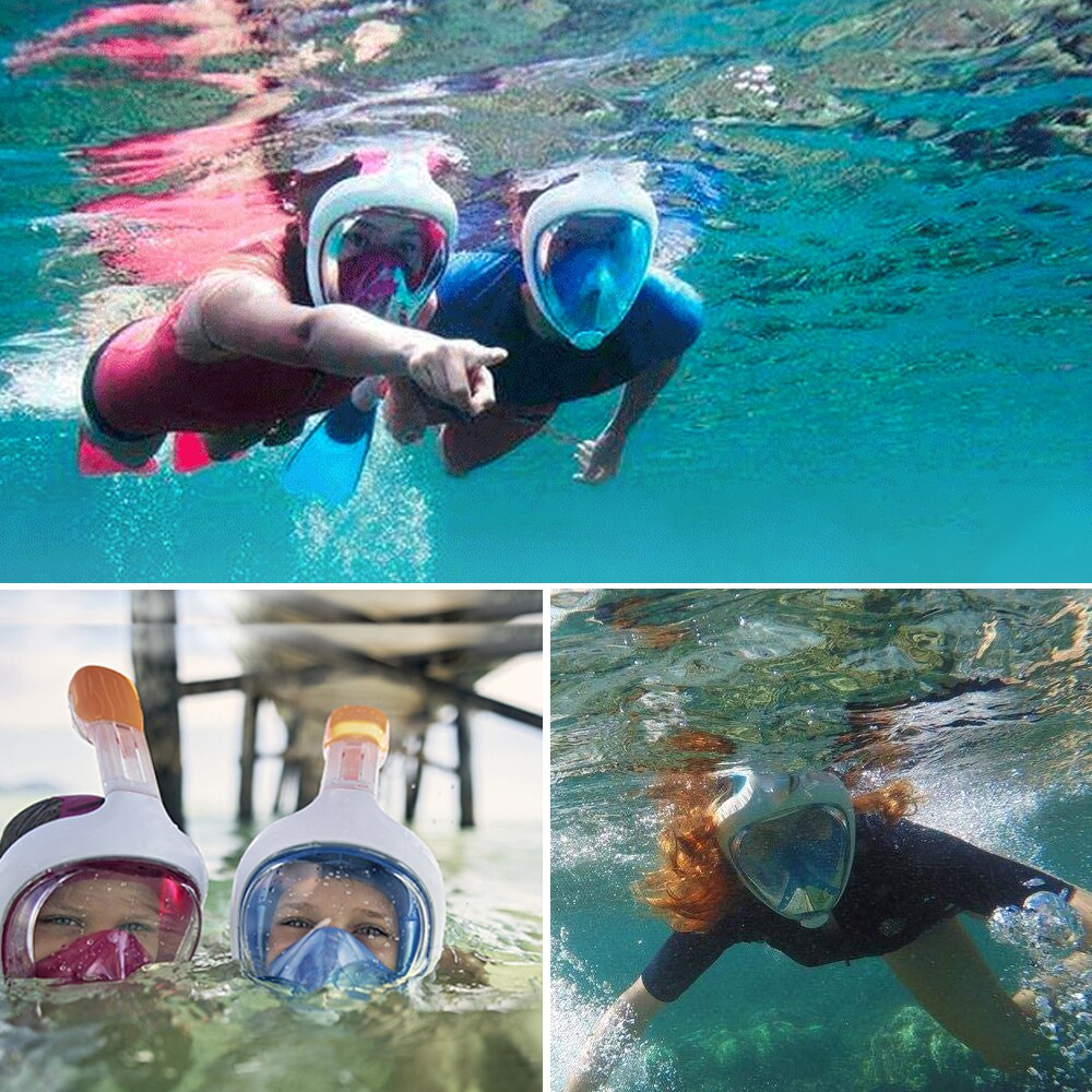 Full Face Snorkel Mask Snorkeling Swimming Diving Mask Wide View Anti-Fog Anti- image 11