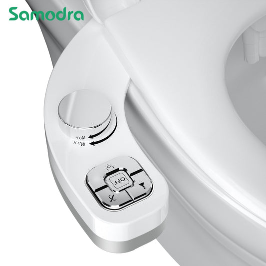 SAMODRA Button Bidet - Non-ElectricSelf  Cleaning Dual Nozzle (Frontal and Rear