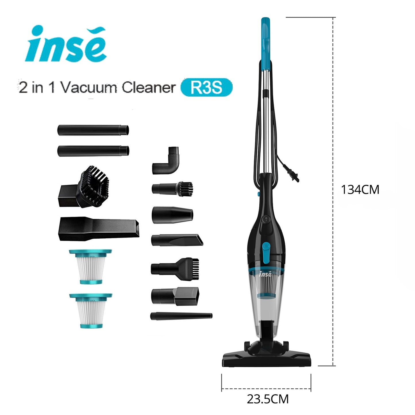 Inse R3S Corded Vacuum Cleaner 16Kpa 6M Long Cord Handheld Vacuum Cleaner