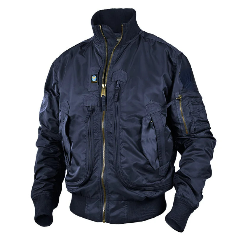 Men'S Climbing Ma-1 Jackets Big Pocket Pilot Baseball Working Clothes Coat Armygr