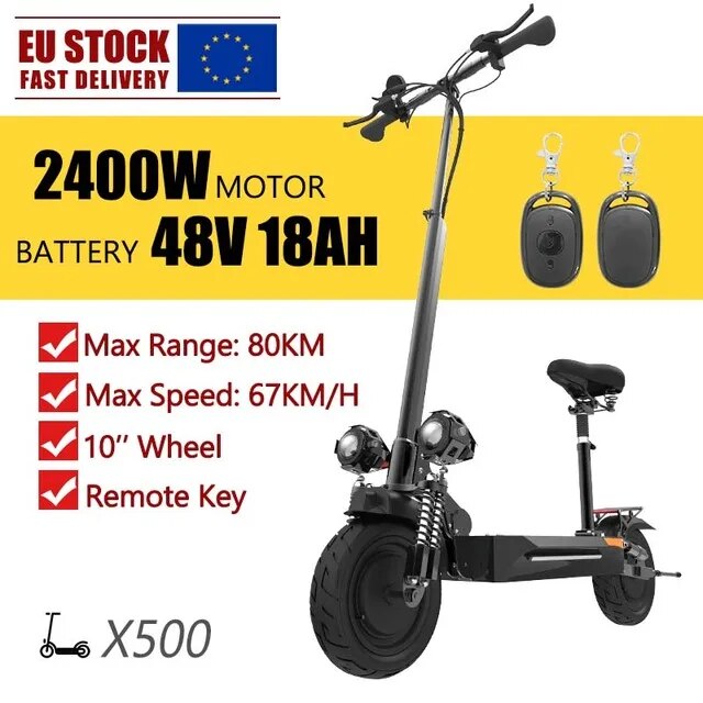 100km/h Top Speed Scooter Electric 13inch Tire Electric Kick Scooter Folding Hy