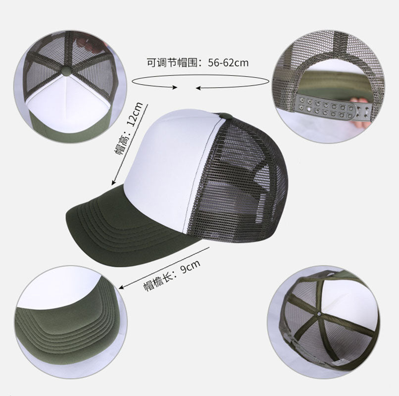 Unisex Affordableer 5 Panel Trucker Hat For Adult Summer Net Baseball Cap Men Women image 52