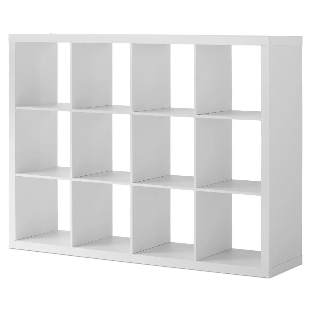 12-Cube Storage Organizer, White Texture furniture Living room cabinet image 0