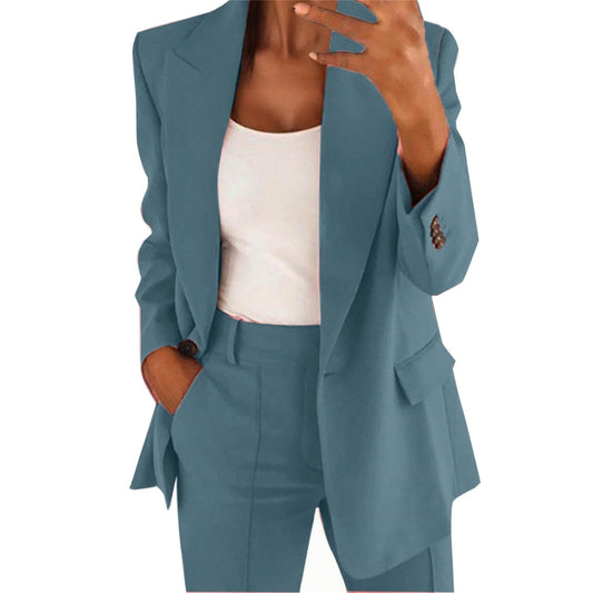 Pink Blazer For Top Office Jacket Ladies Wear Loose Sleeve Casual Blouse Female