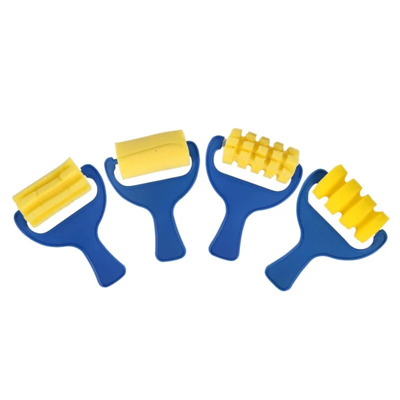 graffiti tool roller, sponge brush painting, Child DIY seal, 4 sets of preschoo image 2