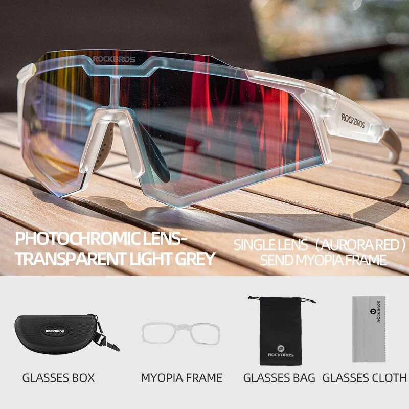 Polarized Photochromic Bike Glasses Outdoor UV400 Bicycle Eyewear Sung