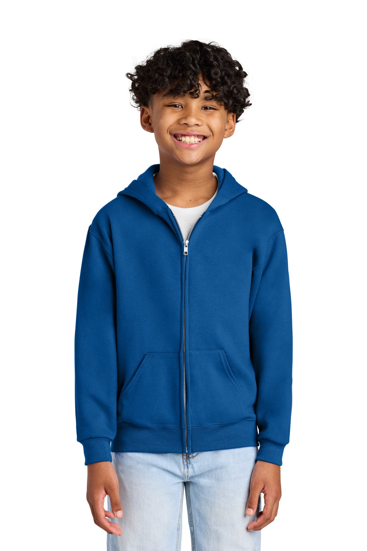 Jerzees Youth NuBlend Full-Zip Hooded Sweatshirt. 993B