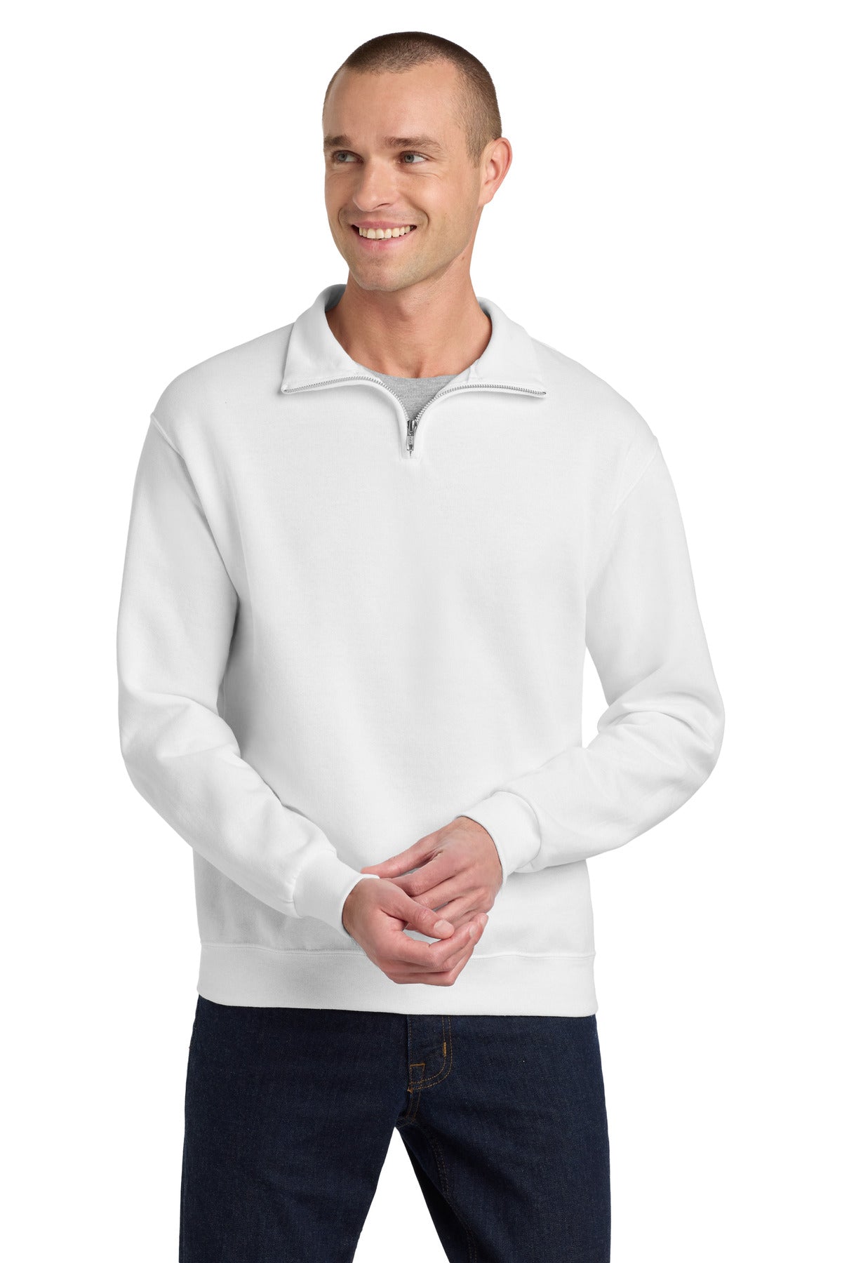 Jerzees NuBlend 1/4-Zip Cadet Collar Sweatshirt. 995M