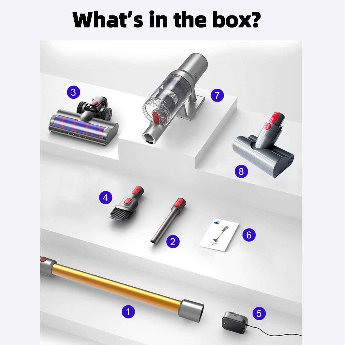 ABIR VC205 Cordless Handheld Vacuum Cleaner,27000PA,Touch Screen,Smart Dust Sen image 5