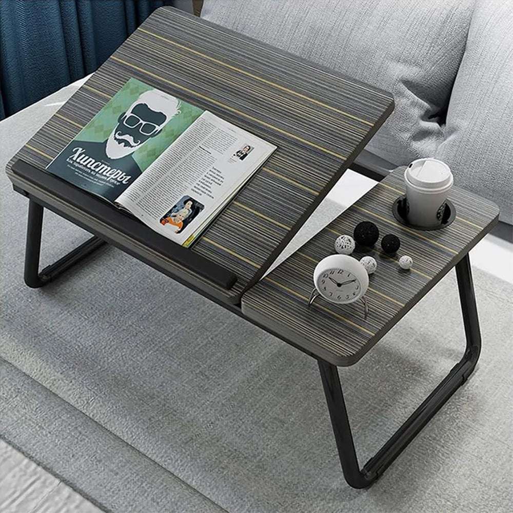 Laptop Desk Bed Table Adjustable Foldable Desk Notebook Stand Reading Holder With Cup Holder For Writing/Working On Bed/Couch