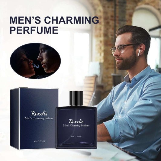 Roxelis 50ml Men Glamour Perfume Spray Cologne Light Fragrance Fresh Pheromone Romantic Couple Dating Gentlemen Charming Perfume