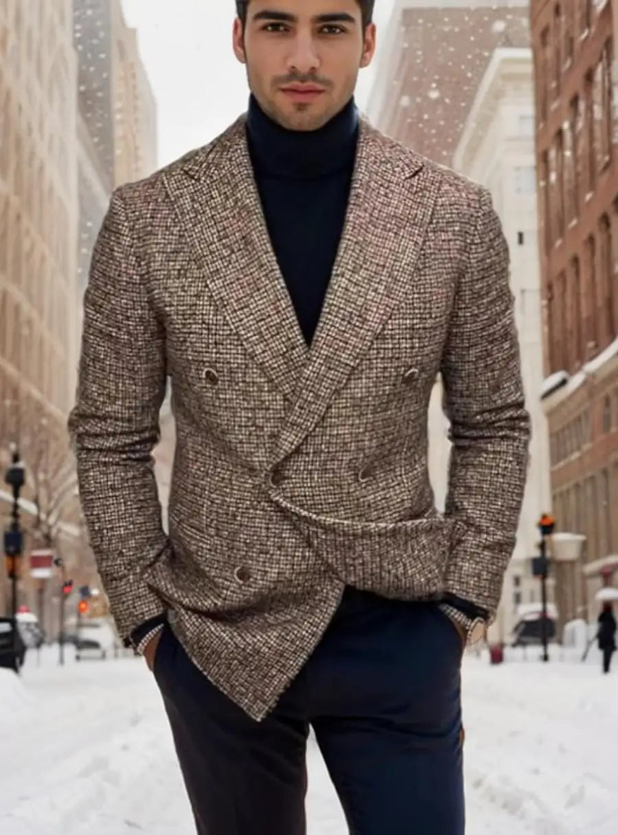 Mentylish Casual Blazer Slim Fit Gentleman Business Suit Jacket Versatile Sport Coat Comfortable Breathable