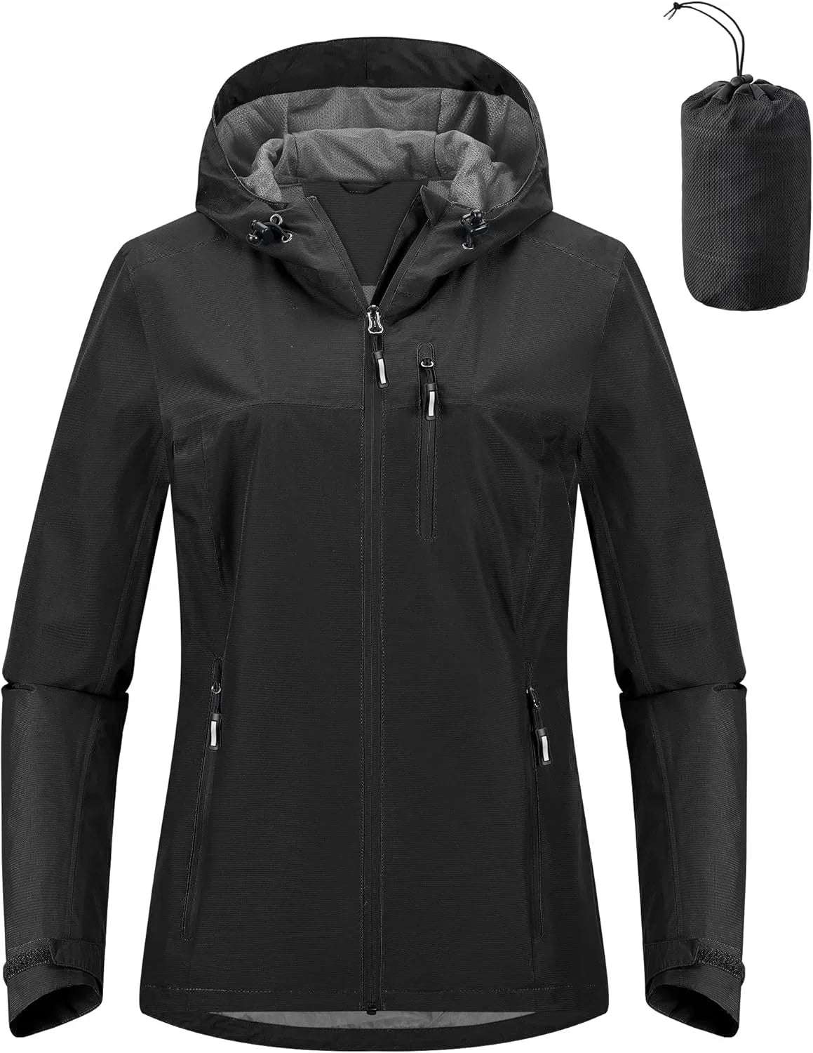 Outdoor Packable Raincoat WoMen's Lightweight Waterproof Raincoat Hooded Bicycle Jacket