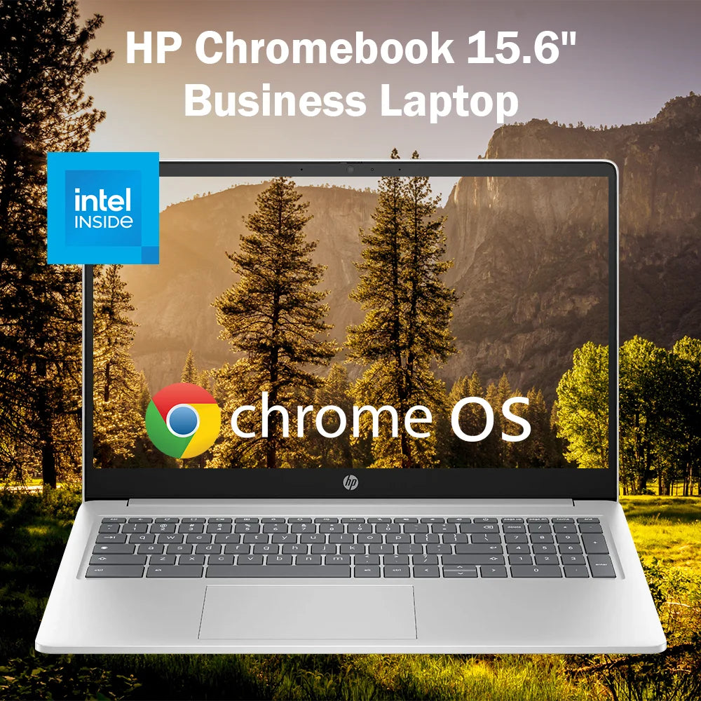 Hp 15.6" Chromebook Laptop,Intel Processor N200,8Gb Lpddr5 Ram,320Gb Storage(64Gb Emmc+256Gb Micro Sd),Wifi 6, Chrome Os
