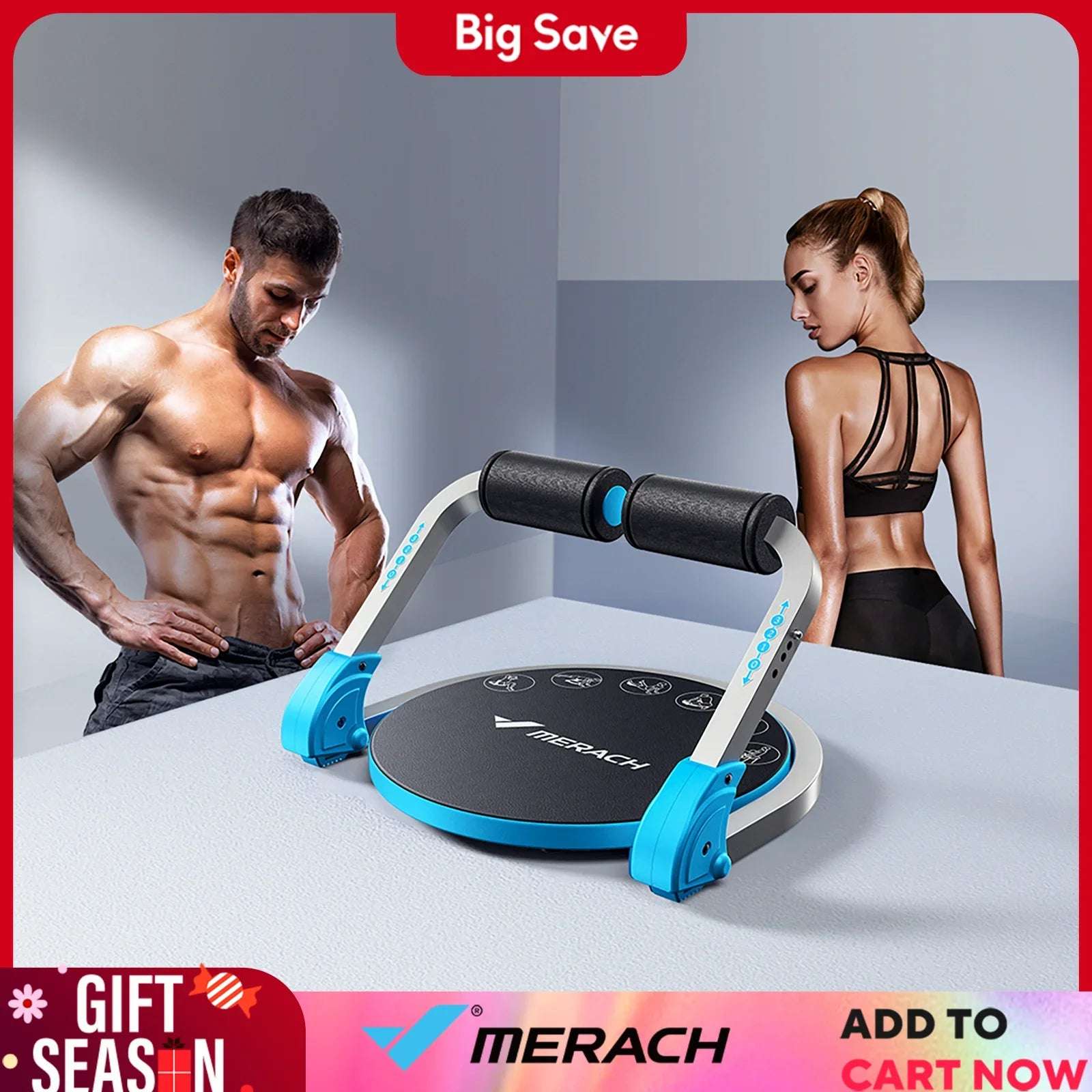 MERACH AB Workout Equipment Adjustable Resistance Automatic Rebound Sit Up Machine & Exercise Fitness Equipment for Home Gym Fit
