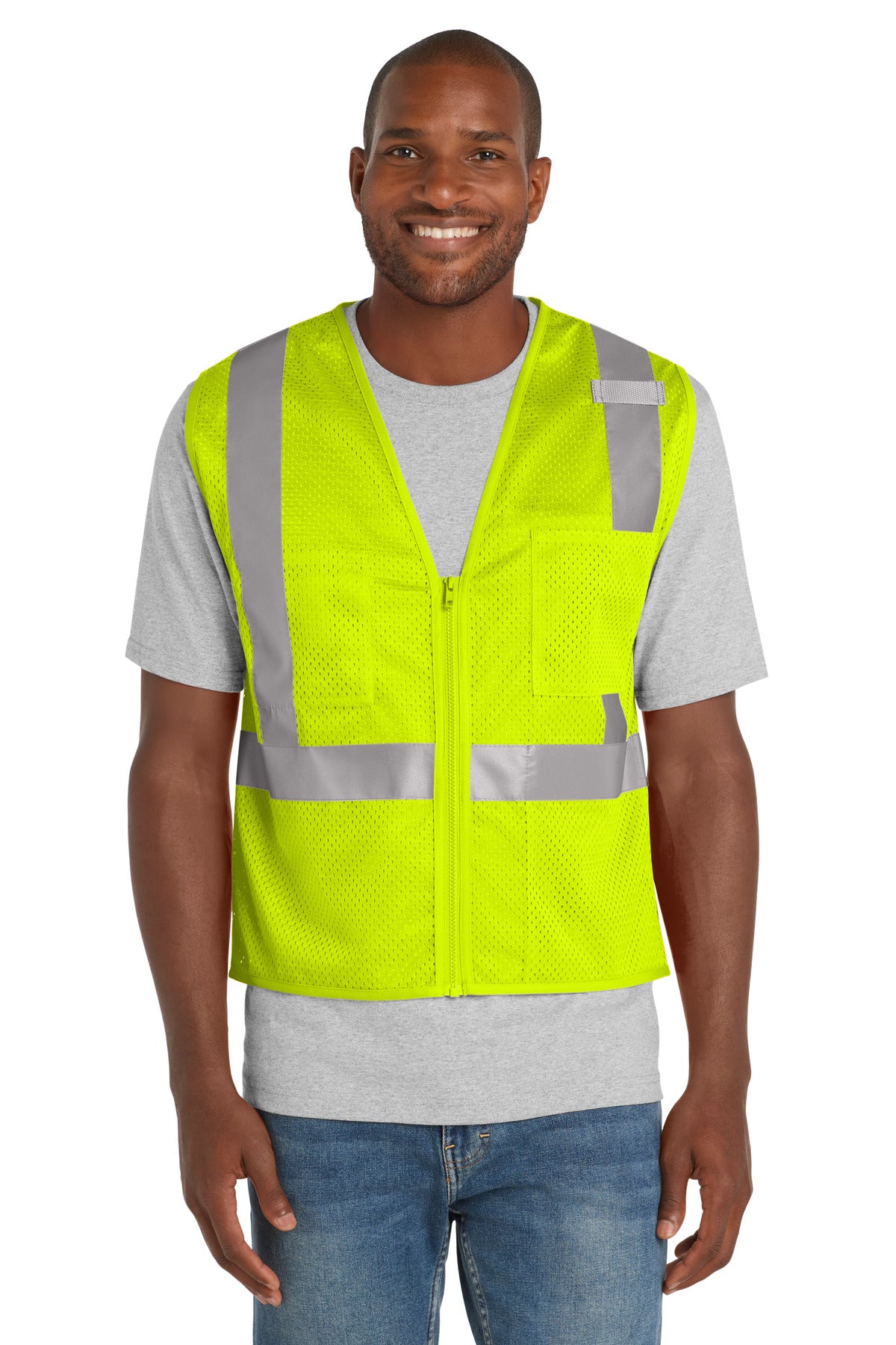 CornerStone ANSI 107 Class 2 Mesh Zippered Vest. CSV102