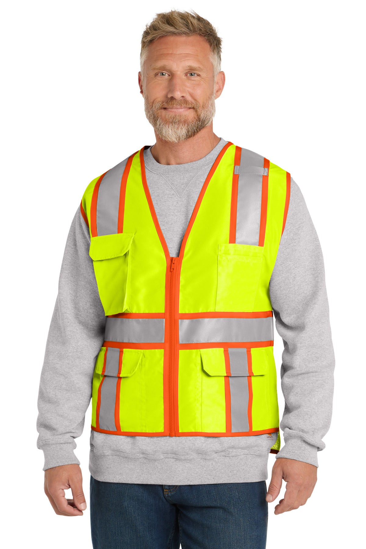 CornerStone ANSI 107 Class 2 Surveyor Zippered Two-Tone Vest. CSV105