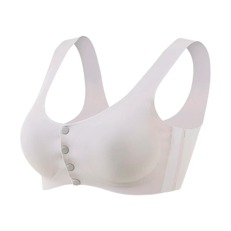 Plus Size Maternity Nursing Bra – Seamless Ice Silk Breastfeeding Underwear for Pregnant Women