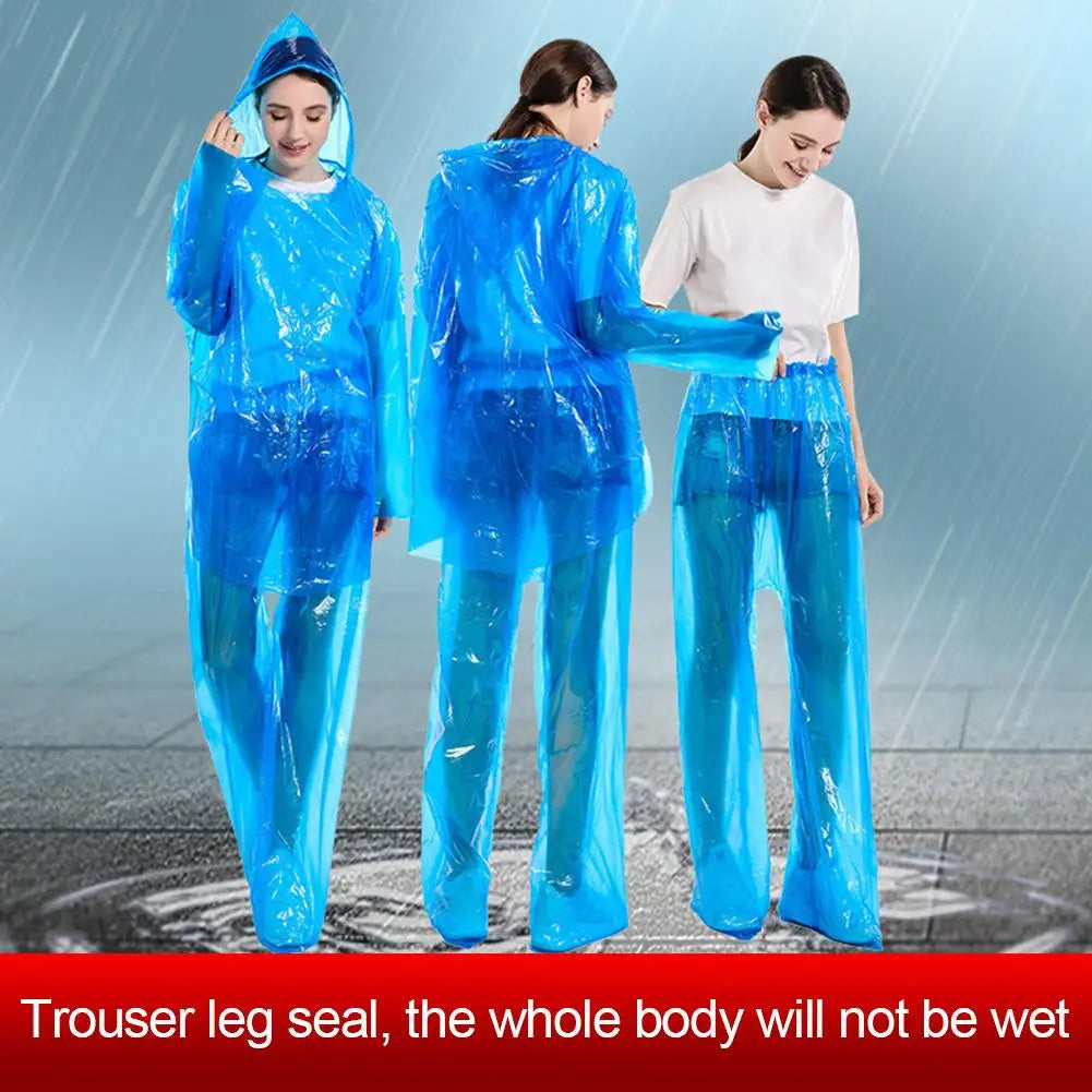 Disposable Raincoat Set Dustproof Waterproof Raincoat Suit For Men WoMen Hiking Fishing Anti-Fog