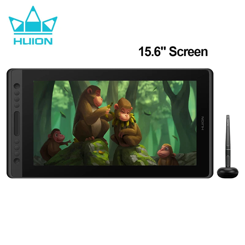 Huion Kamvas Pro 16 Graphics Tablet Display 120%Srgb Drawing Pen Tablet Monitor 8192 Levels Tilt Function Stylus Shortcut Keys