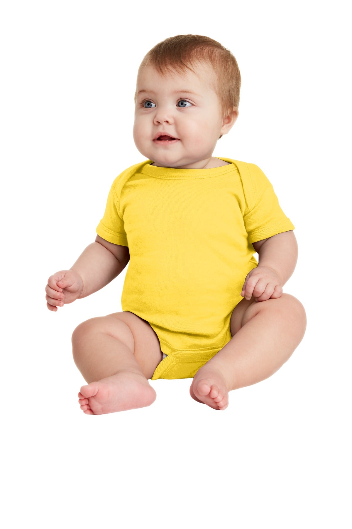 Rabbit Skins Infant Short Sleeve Baby Rib Bodysuit. RS4400