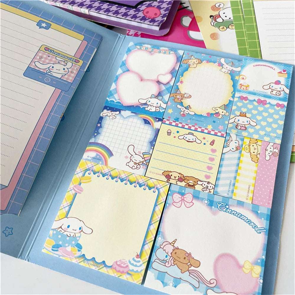 Kawaii Sanrio Convenience Book My melody Kuromi Hello kitty Note Book Paste Notepad Stationery Student Birthday Present