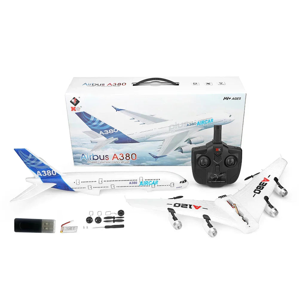 3CH Airplane Wltoys XK A120 Aircar A380 Model Plane 3CH EPP 2.4G Remote Control Airplane Fixed-wing RTF XK Airplane