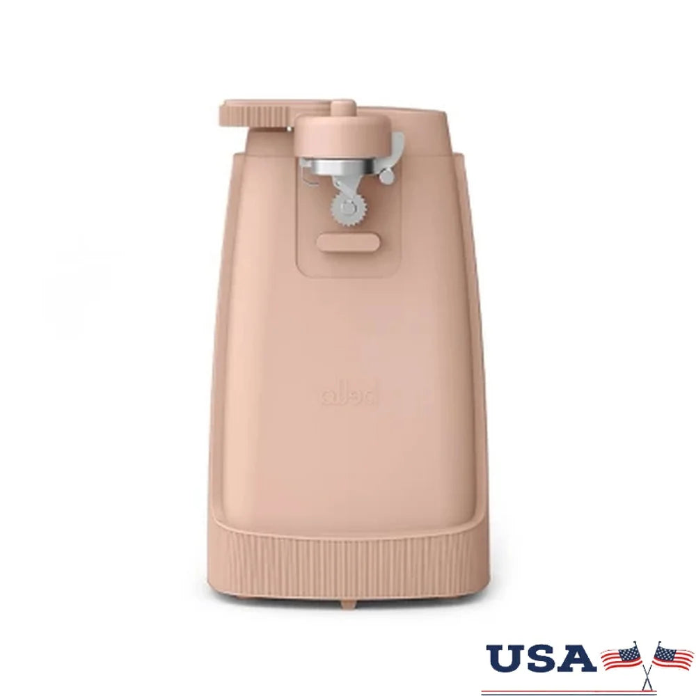 Electric Can Opener Automatic One Touch Operation Stainless Steel Blade Magnetic Lid Holder Knife Sharpener Cord Storage Bottle