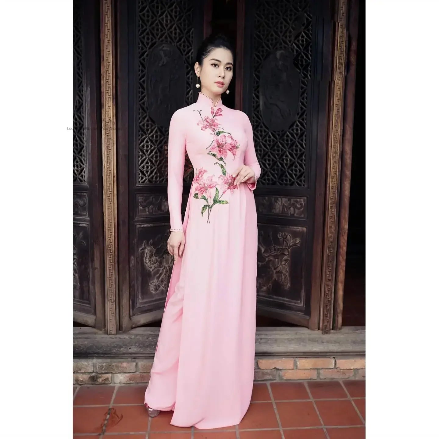 Aodai Vietnam Clothing Cheongsam Qipao Chinese Dress Vietnamese Vintage Party Festival Women Traditional Aodai Dress