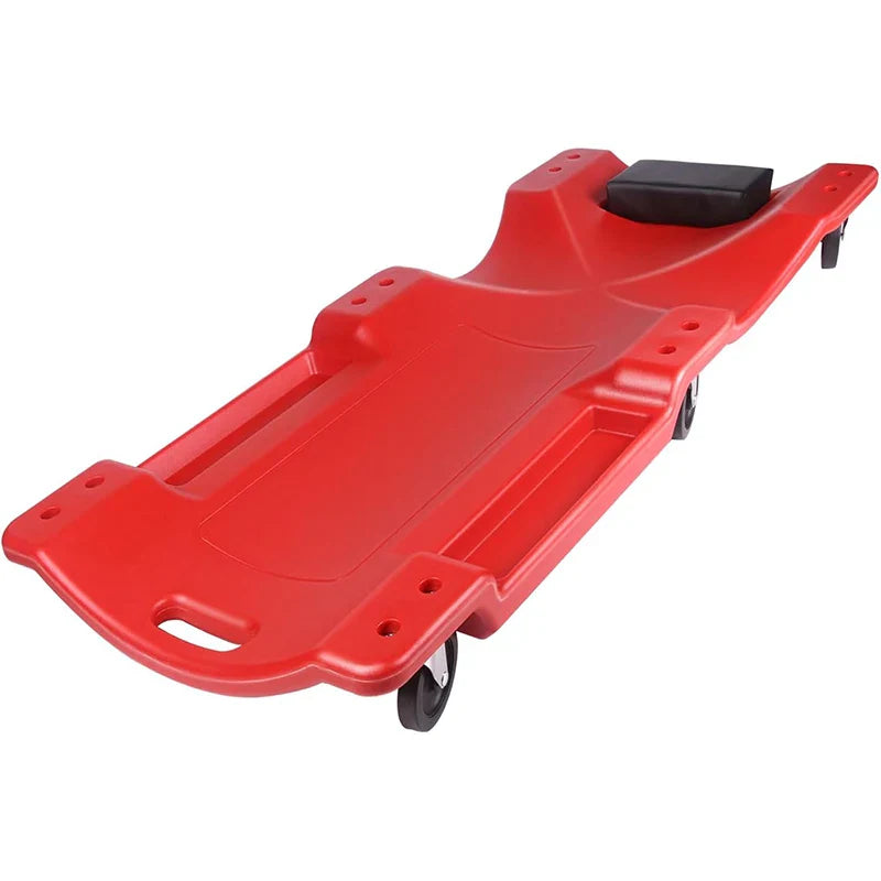 36 Inch Mechanic Rolling Garage Crawler with Padded Headrest, Lightweight Car Crawler, Mechanic Cart with Dual Tool Trays and Qu