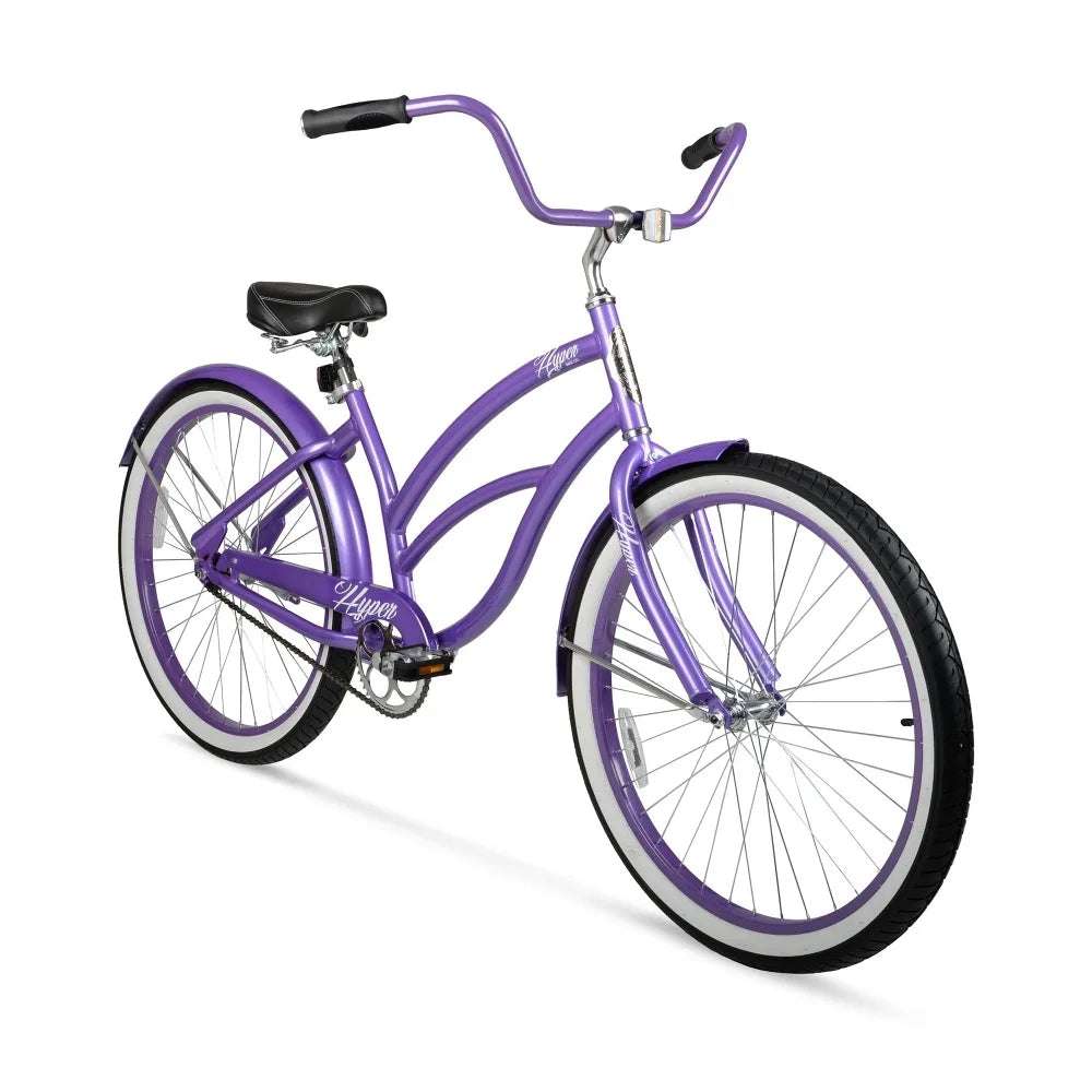 26" Bicycle Women's Beach Cruiser Bike, Metallic Blue