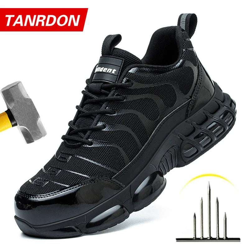 Summer Air Cushion Work Safety Shoes Unisex Breathable Steel Toe Shoes with Anti-Piercing Protection
