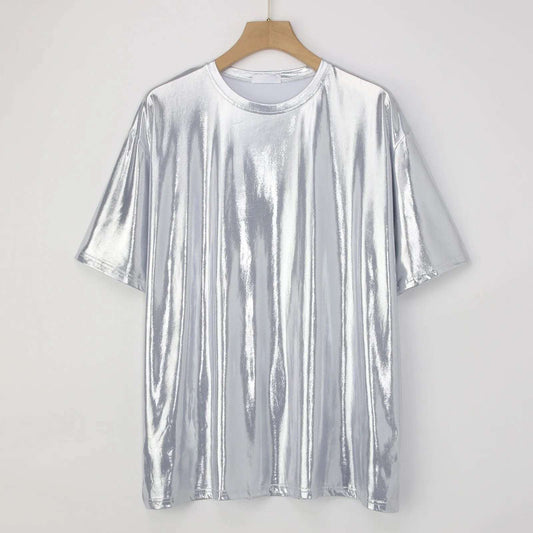 Menhirts Fashion 2024 Men G Short Sleeve Crew Neck T Shirt With Bright Face Drop