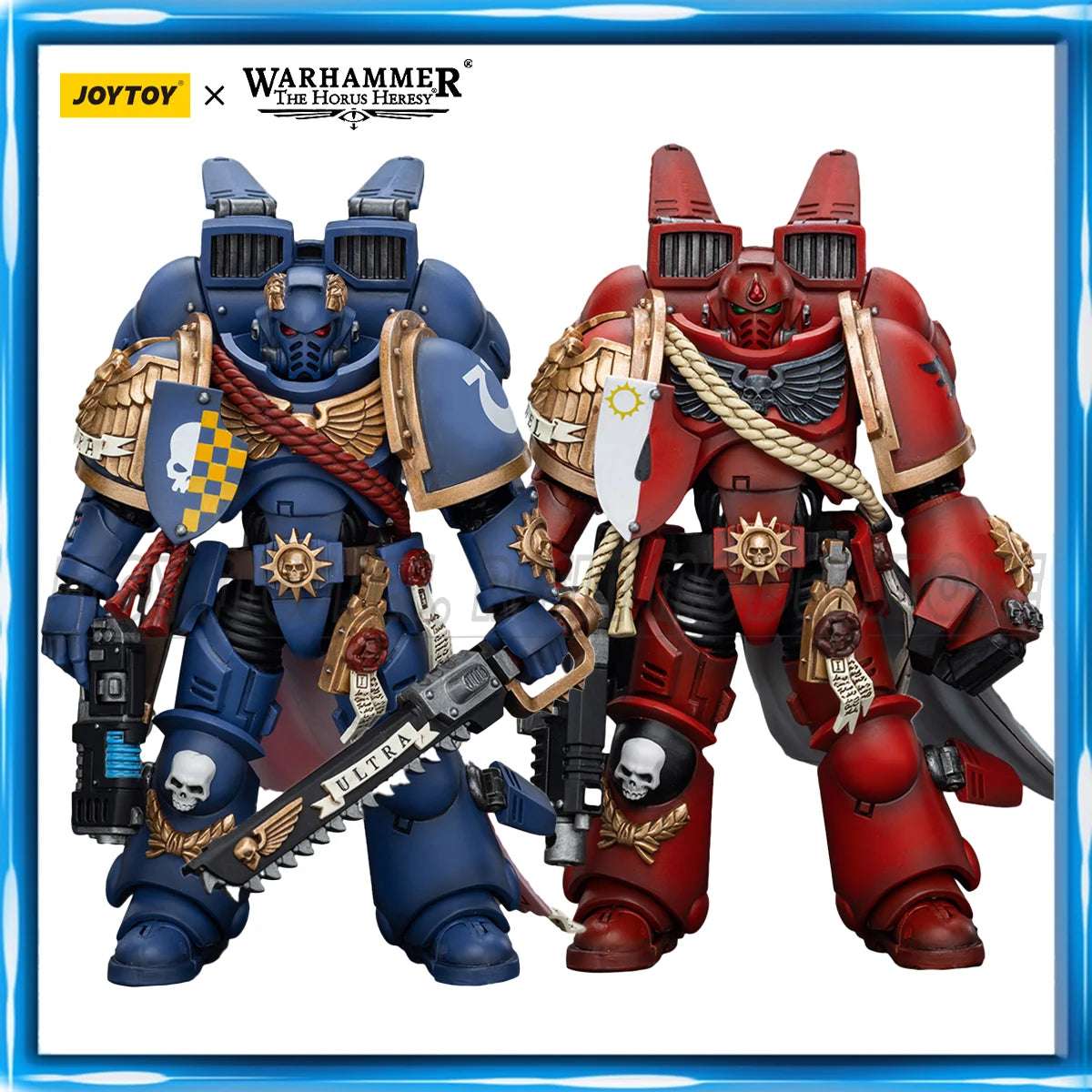 JOYTOY Warhammer 40K 1/18 Action Figure Ultramarines Blood Angels Jump Pack Captain Anime figures Toys