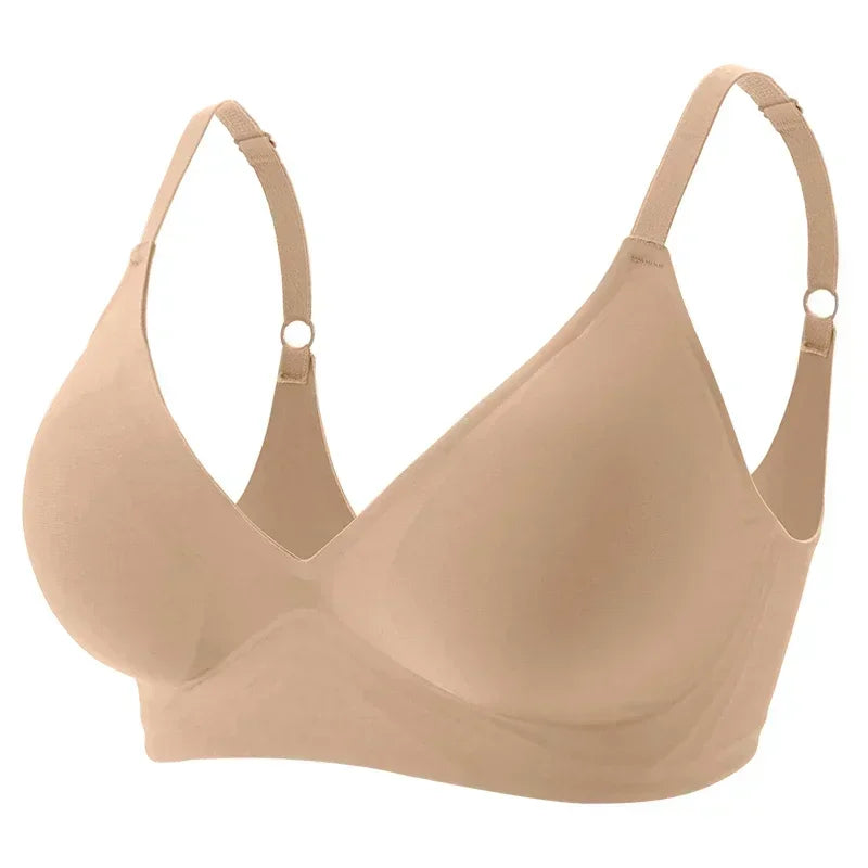 Latex Jelly Underwear Seamless Bras For Woman Wireless Sleep Removable Padded Bralette One Piece Brassiere No Wire Comfortable